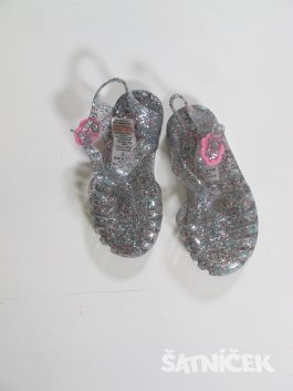 Gumové třpytivé boty pro holky outlet 