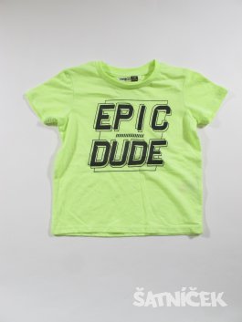 Neonové triko s nápisem second hand 