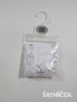 3x bílé rukavičky pro děti outlet 