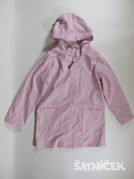 Pogumovaná bunda růžová pro holky secondhand