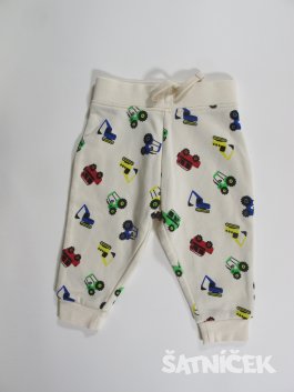 Tepláky pro  kluky světlé s obrázky  secondhand