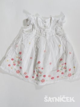 Šaty pro holky s kytičkami bílé secondhand