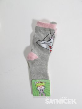 Šedo růžové ponožky pro holky outlet