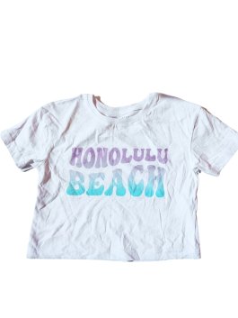 Bílé triko s nápisem pro holky secondhand Primark