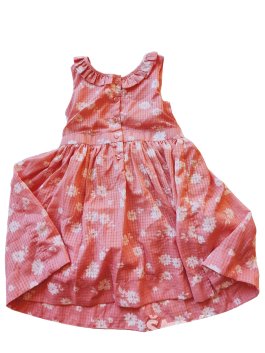 Růžové šaty s bílými květy secondhand Matalan