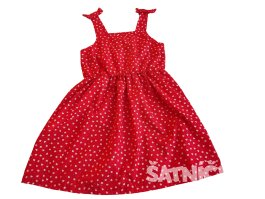Červené šaty na ramínkách se srdíčky secondhand Shein