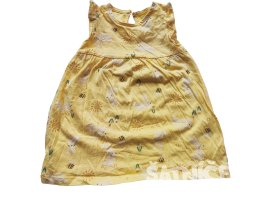 Žluté letní šaty s obrázky secondhand F&F