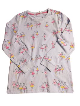 Fialové triko s baletkami pro holky secondhand M&S