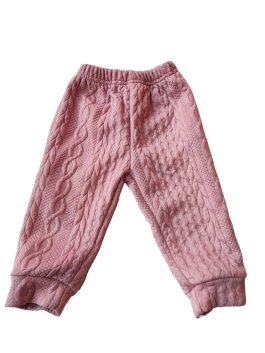 Růžové tepláky pro holky se vzorem secondhand Shein