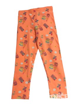 Oranžové kalhoty s obrázky pro holky secondhand Matalan