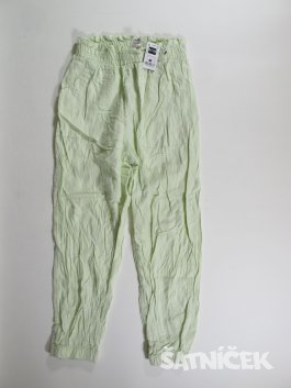 Plátěné kalhoty  sv zelenkavé outlet 