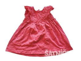 Růžové šaty s volánky secondhand Matalan
