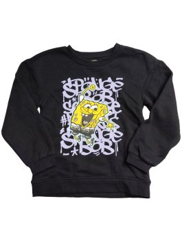 Černá mikina se Spongebobem pro kluky secondhand