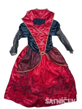 Červeno černé šaty na Halloween secondhand F&F