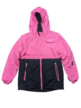 Růžovo černá zimní bunda pro holky secondhand YFK