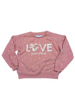 Růžová mikina s nápisem pro holky secondhand Primark