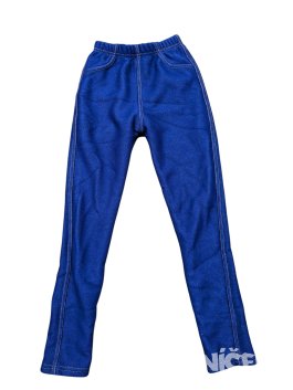 Modré elastické klahoty ve stylu džín pro holky secondhand